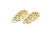 Brass Leaf Blank, 8 Raw Brass Leaf Blanks, Brass Blanks, Stamping Blanks (30x13x0.80mm) M01753
