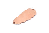 Copper Leaf Charm, 8 Raw Copper Leaf Charms With 2 Holes, Leaf Charm Earrings (30x13x0.80mm) M01706
