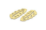 Brass Leaf Blank, 8 Textured Raw Brass Leaf Blanks, Brass Blanks, Stamping Blanks (30x13x0.80mm) M01764