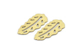 Brass Leaf Blank, 8 Textured Raw Brass Leaf Blanks, Brass Blanks, Stamping Blanks (30x13x0.80mm) M01764