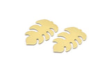 Brass Leaf Blank, 8 Raw Brass Leaf Blanks, Brass Blanks, Stamping Blanks (30x20x0.80mm) M01731