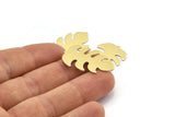 Brass Leaf Blank, 8 Raw Brass Leaf Blanks, Brass Blanks, Stamping Blanks (30x20x0.80mm) M01731
