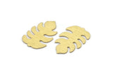 Brass Leaf Blank, 8 Textured Raw Brass Leaf Blanks, Brass Blanks, Stamping Blanks (30x20x0.80mm) M01775