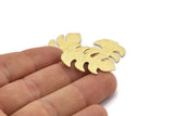Brass Leaf Blank, 8 Textured Raw Brass Leaf Blanks, Brass Blanks, Stamping Blanks (30x20x0.80mm) M01775
