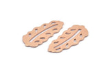 Copper Leaf Blank, 8  Raw Copper Leaf Blanks, Copper Blanks, Stamping Blanks (30x13x0.80mm) M01715