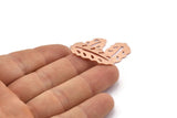 Copper Leaf Blank, 8  Raw Copper Leaf Blanks, Copper Blanks, Stamping Blanks (30x13x0.80mm) M01715
