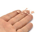 Copper Star Blank, 24 Raw Copper Star Blanks, Stamping Blanks (20x9x0.80mm) M02029