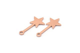 Bakır Yıldız Tılsımı, 1 Delikli 24 Ham Bakır Yıldız Tılsımı (20x9x0,80 mm) M02031