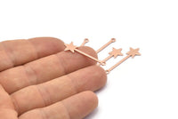 Bakır Yıldız Tılsımı, 1 Delikli 24 Ham Bakır Yıldız Tılsımı (30x9x0,80 mm) M02030
