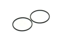 28mm Circle Connectors - 12 Oxidized Black Brass Circle Connectors (28x1x1mm) BS 1090 S813