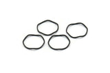 Black Circle Rings, 24 Oxidized Black Brass Wavy Circle Rings, Charms (16.5x0.80mm) BS 1757 H1316