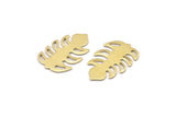 Brass Leaf Blank, 8 Raw Brass Leaf Blanks, Brass Blanks, Stamping Blanks (30x20x0.80mm) M01748
