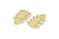 Brass Leaf Charm, 8 Raw Brass Leaf Charms With 1 Hole, Leaf Charm Earrings (30x20x0.80mm) M01750