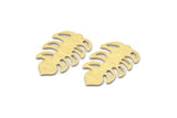 Brass Leaf Blank, 8 Textured Raw Brass Leaf Blanks, Brass Blanks, Stamping Blanks (30x20x0.80mm) M01784