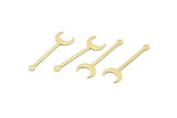Brass Moon Blank, 24 Raw Brass Crescent Blanks, Stamping Blanks (30x9x0.80mm) M02038