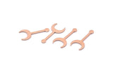 Copper Moon Blank, 24 Raw Copper Crescent Blanks, Stamping Blanks (20x9x0.80mm) M02034