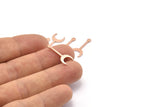 Copper Moon Blank, 24 Raw Copper Crescent Blanks, Stamping Blanks (20x9x0.80mm) M02034