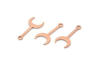 Bakır Ay Tılsımı, 1 Delikli 24 Ham Bakır Hilal Tılsımı (20x9x0,80 mm) M02033