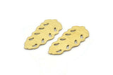 Brass Leaf Blank, 8 Textured Raw Brass Leaf Blanks, Brass Blanks, Stamping Blanks (30x13x0.80mm) M01770