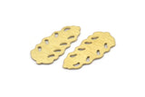 Brass Leaf Blank, 8 Textured Raw Brass Leaf Blanks, Brass Blanks, Stamping Blanks (30x13x0.80mm) M01770