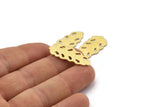 Brass Leaf Blank, 8 Textured Raw Brass Leaf Blanks, Brass Blanks, Stamping Blanks (30x13x0.80mm) M01770