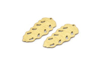 Brass Leaf Charm, 8 Textured Raw Brass Leaf Charms With 1 Hole, Leaf Charm Earrings (30x13x0.80mm) M01769