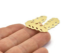 Brass Leaf Blank, 8 Raw Brass Leaf Blanks, Brass Blanks, Stamping Blanks (30x13x0.80mm) M01704
