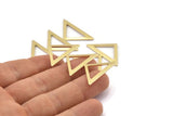 Brass Triangle Charm, 4 Raw Brass Triangle Blanks (45x30x1mm) M01795