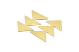 Brass Triangle Charm, 4 Raw Brass Triangle Blanks (45x30x1mm) M01804