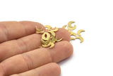 Brass Moon Blank, 250 Raw Brass, Textured Crescent Moon, Brass Blanks, Tiny Brass Moon (8x5x0.80mm) M01823