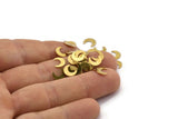 Brass Moon Blank, 250 Raw Brass, Crescent Moon, Brass Blanks, Tiny Brass Moon (7x6x0.60mm) M01824
