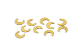 Brass Moon Blank, 250 Raw Brass, Crescent Moon, Brass Blanks, Tiny Brass Moon (7x6x0.60mm) M01824