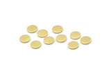 Brass Round Tag, 100 Raw Brass Round Stamping Blanks, Findings (5.5x0.80mm) M01815