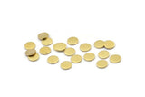 Brass Round Tag, 100 Raw Brass Round Stamping Blanks, Findings (5.5x0.80mm) M01815