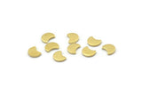 Brass Moon Blank, 250 Raw Brass, Crescent Moon, Brass Blanks, Tiny Brass Moon (5x4x0.80mm) M01814
