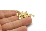 Brass Moon Blank, 250 Raw Brass, Crescent Moon, Brass Blanks, Tiny Brass Moon (5x4x0.80mm) M01814