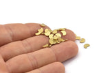 Brass Moon Blank, 250 Textured Raw Brass, Crescent Moon, Brass Blanks, Tiny Brass Moon (5x4x0.80mm) M01816