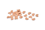 Copper Moon Blank, 250 Raw Copper, Crescent Moon, Copper Blanks (5x4x0.80mm) M01812
