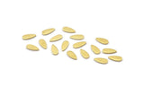Brass Drop Blank, 100 Tiny Raw Brass Drop Blanks (7x3x0.80mm) M01413