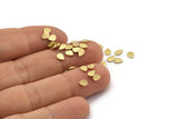 Brass Drop Blank, 100 Tiny Raw Brass Drop Blanks (5x3x0.80mm) M01817