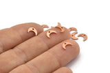 Copper Moon Blank, 250 Raw Copper, Tiny Copper Crescent Moon, Copper Blanks (8x5x0.80mm) M01827