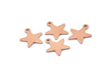 Bakır Yıldız Tılsımı, 1 Döngülü 50 Ham Bakır Yıldız Tılsımı (14x13x0,80 mm) M01826