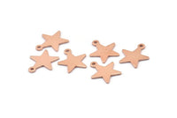 Bakır Yıldız Tılsımı, 1 Döngülü 50 Ham Bakır Yıldız Tılsımı (14x13x0,80 mm) M01826