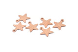 Bakır Yıldız Tılsımı, 1 Döngülü 50 Ham Bakır Yıldız Tılsımı (14x13x0,80 mm) M01826