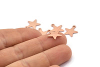Bakır Yıldız Tılsımı, 1 Döngülü 50 Ham Bakır Yıldız Tılsımı (14x13x0,80 mm) M01826