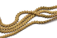Brass Chain, Raw Brass Chain, Brass Leaf Chain, Branch Chain  (6x2mm) Z069