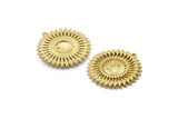 Brass Sun Charm, Raw Brass Sun Pendants With 1 Loop, Charm Pendants (30x29mm) N1577