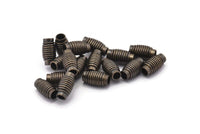 Brass Magnetic Clasp, 12 Antique Brass Magnetic Clasp For 4 Mm Leather Cord (13x7mm)   K210