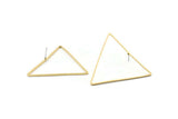 Brass Triangle Earring, 8 Raw Brass Triangle Stud Earrings (38x1mm) D0544 A1833