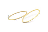Brass Oval Earring, 8 Raw Brass Oval Stud Earrings (26x54x1x2mm) BS 2243 A1762